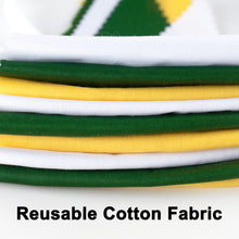 Load image into Gallery viewer, GCQQ Yellow White Green Banner Decorations, 40Ft Fabric Pennant Banner Flags, 42Pcs Cloth Triangle Banner, Spring Summer Banner for Masters Golf Decor, Birthday, Wedding, Tea Party Outdoor Decorations