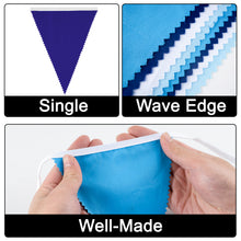 Load image into Gallery viewer, GCQQ Royal Blue Banner Decortaions, 40Ft Royal Blue Fabric Garland, 42Pcs Cloth Triangle Flags Banner, Blue Garland for Nurses Week Bannwe, Nautical Pirate Party, Under The Sea Party Decoration