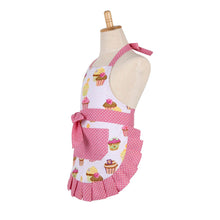 Load image into Gallery viewer, FirstKitchen Cotton Aprons for Kid Girls, Cupcake Pattern Apron for Children, Great for Daughters Litter Girls(Kid Girl)